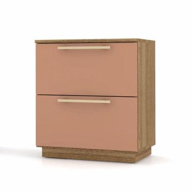 Imagem de Mesa De Cabeceira 2 Gavetas Dubai Cor Nature / Camarim - Vila Rica