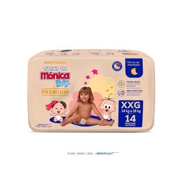 Imagem de Fralda Turma da Mônica Baby Premium Jumbo XXG com 14un