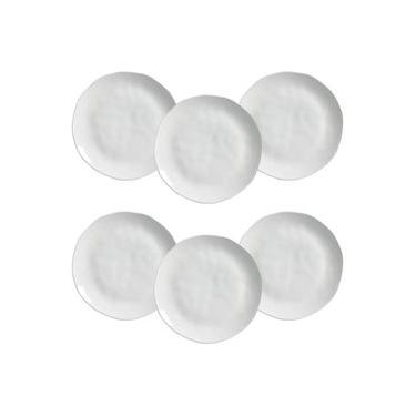 Imagem de Conjunto de Pratos Rasos Porto Brasil Orgânico New White 26,5cm - 6 Peças