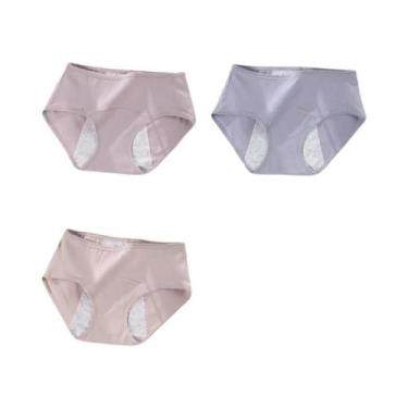 Imagem de Calcinhas Menstruais De Algodão Para Mulheres Com Grande Fluxo 3PCS À 