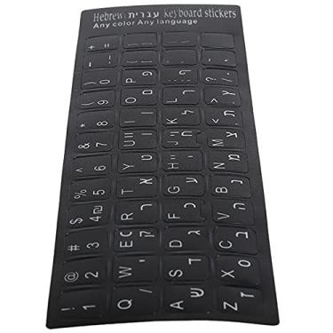 Imagem de Generic Adesivo de Teclado Hebraico à Prova D'água Em Pvc Durável para Computador Notebook Desktop, Adesivo de Botão de Idioma para Amantes Hebraicos, 1 X de Teclado, aplicável: para Todos Os de