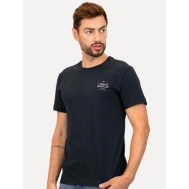 Imagem de Camiseta Tommy Hilfiger Masculina Stack Brand Love Azul Marinho-Masculino