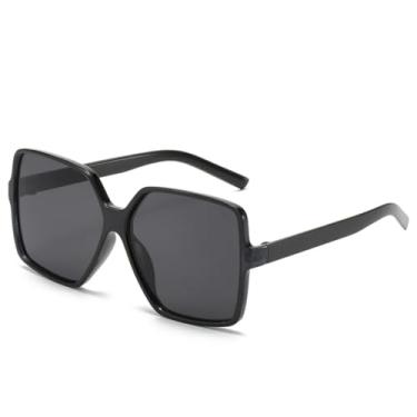 Imagem de Óculos de Sol Vintage Femininos e Masculinos com Armação Grande, Estilo Retrô, Moda Feminina (2)