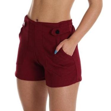 Imagem de Short Linho Alfaiataria Social Frishop Viscolino Feminino Adulto-Feminino