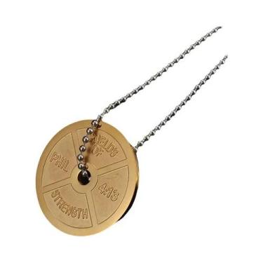 Imagem de Colar De Pingente De Halteres De Aço Titânio Unissex Punk Fitness Joia