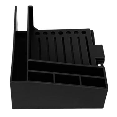 Imagem de POCREATION Conjunto de Estêncil para Notas Adesivas, Suporte para Notas Adesivas ABS 3x3 Polegadas Com 5 Modelos e Porta-caneta, para Escola, Casa, Escritório e Gerenciamento de Tarefas (Preta)