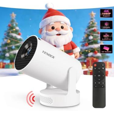 Imagem de Projector Portable Wireless HD WiFi & Bluetooth, Outdoor Indoor Projector for Home Theater with Wall/Ceiling Projection, Compatible with Smartphone