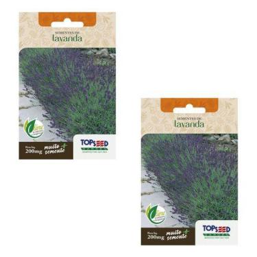 Imagem de Kit 2 Sementes Lavanda Alfazema Alta Germinação Flores 200mg - Topseed