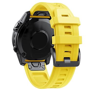 Imagem de ANZOAT Pulseira oficial de pulseiras inteligentes de silicone 22 26 mm para Garmin Fenix 7 7X 6X 6 Pro 5X 5 Easyfit Instinct 2/Descent G1 tiras solares (Cor: H, Tamanho: 22mm Largura)