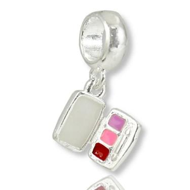 Imagem de Berloque Paleta Sombra Maquiagem Charms Delicado Prata Pura - Lojas La