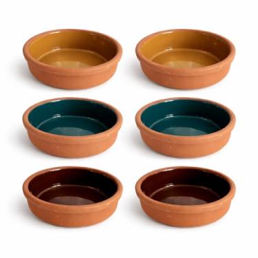 Imagem de Areste Conjunto de 6 panelas de argila mexicana – Panelas, tigelas, pratos e pratos de servir de terracota – louça de barro espanhola para assar, iogurte, Kheer, carne, legumes – Cazuelas Mexicana