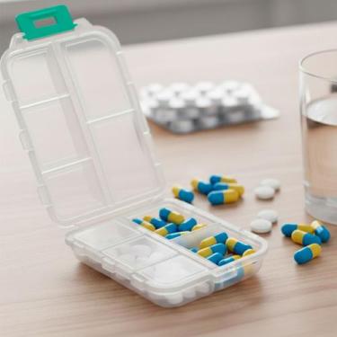 Imagem de Estojo Porta Comprimido Capsula Viagem Trabalho Caixinha Organizadora 