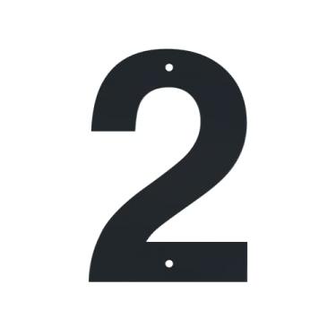 Imagem de Número Residencial de Aço Preto 2-1 Peça