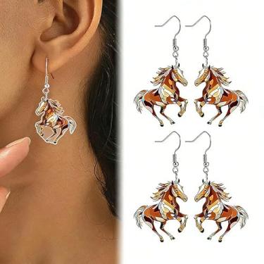 Imagem de Brinco de acrílico com pingente de animal, joia moderna, presente para esposa, mulheres, amigas, família, colega de trabalho, popular, fofo, engraçado, brinco, one size, Acrílico, Sem pedra preciosa