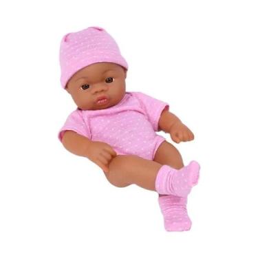 Imagem de Boneca Reborn Mini De 20cm (7 Polegadas) Com Pele Marrom, Realista, De