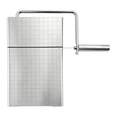 Imagem de Asixxsix Placa de Fatiador de Queijo Ajustável, Cortador de Queijo de Aço Inoxidável Com 5 Fios de Reposição e Grades de Medição, Próprio para Máquina de Lavar Louça para Em Bloco, (com escala)