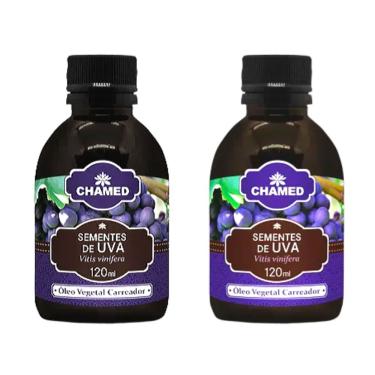 Imagem de Óleo Vegetal de Sementes de Uva 120ml      Chamed      2 Frascos