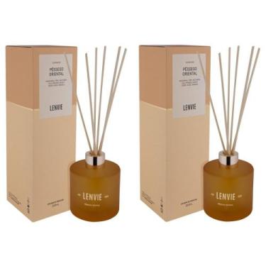 Imagem de Kit 02 Difusores de Perfume Pêssego Oriental 200ml Elementos Lenvie - 
