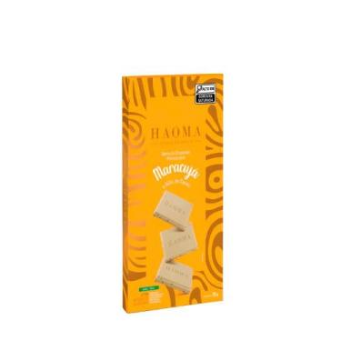 Imagem de Chocolate Branco Maracujá Nibs Sem Açúcar Haoma - 75g