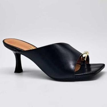 Imagem de Tamanco Feminino Vizzano Mule Salto Taça Eleante 6536.102, Preto, 38