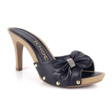 Imagem de Tamanco Tchocco Salto Médio laço e Strass-Feminino
