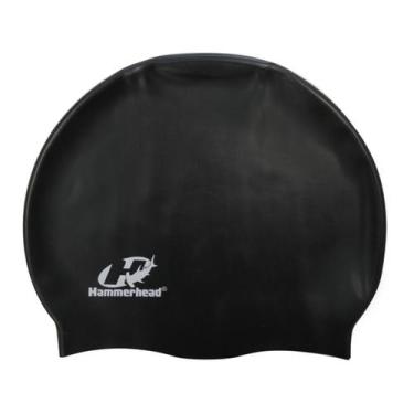 Imagem de Touca de Natação Silicone Adulto XL Lisa Hammerhead, Preto