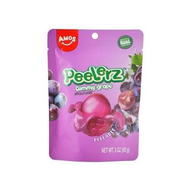 Imagem de Bala Descascável Peelerz Gummy Uva Amos 65g Importada