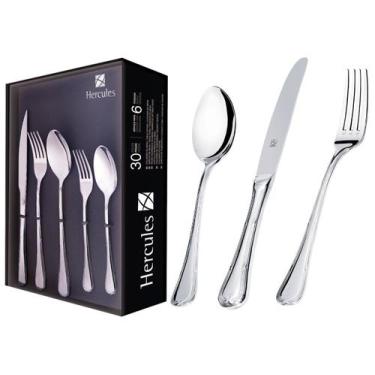 Imagem de Faqueiro Hercules Aço Inox Croisé 30 Peças Com Estojo Gift Box Classic