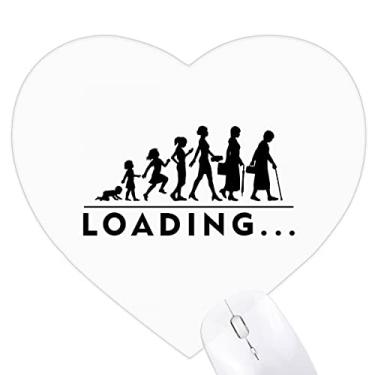Imagem de Mousepad infantil feminino Old People Heart Tapete de borracha para escritório