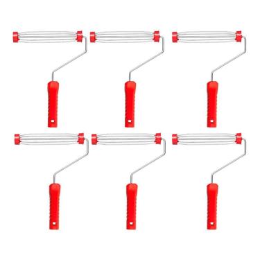Imagem de Kit 6 Suporte Garfo Sem Rosca Rolo Pintura 23cm - Atlas