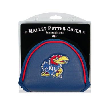 Imagem de Team Golf Capa de taco de golfe NCAA Kansas Jayhawks Golf Club Mallet Putter Capa, serve na maioria dos putters de marreta, Scotty Cameron, Daddy Long Legs, Taylormade, Odyssey, Titleist, Ping, Callaway