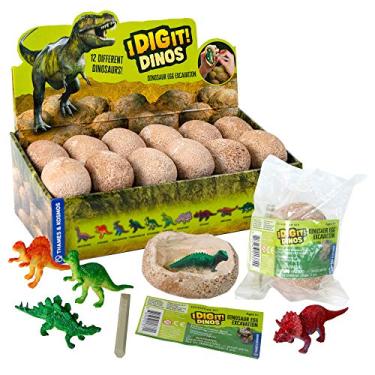 Imagem de Thames & Kosmos I Dig It! Dinos - 24 Dinosaur Egg Gift Set Excavation Kit, Party Favors, Stocking Stuffers, Easter Baskets, Collect Them All, Includes Bonus Content from