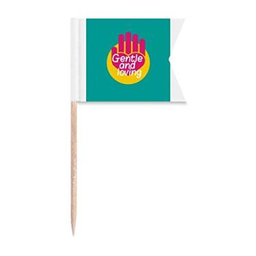 Imagem de Casal Love Eternal Art Deco Presente Moda Palito Bandeiras Marcação para Bolo Festa Prato de Queijo