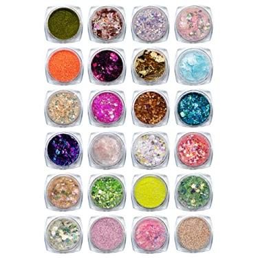 Imagem de Kit 24 Enfeites Para Decoração De Unhas Glitter Encapsulamento Manicure