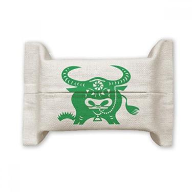 Imagem de Bolsa de linho de algodão com estampa do zodíaco chinesa Year of Ox Animal