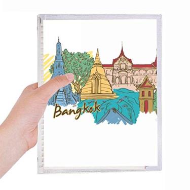 Imagem de Caderno de aquarela Bangkok da Tailândia com folhas soltas e diário recarregável
