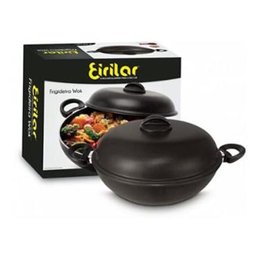 Imagem de Frigideira Wok Antiaderente Long Life 9 Litros 36cm Com Tampa E Alça