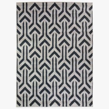 Imagem de Tapete Sala Vegas Prime 200X250 Cm Cinza Preto Geometrico 3D