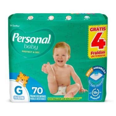 Imagem de Fralda Personal Baby Protect & Sec Tamanho G Leve 70 Pague 66 Fraldas