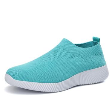 Imagem de Tenis Feminino Casual Casuais Academia Corrida Caminhada Antiderrapante Tênis Calçados (41,Blue(Azul))