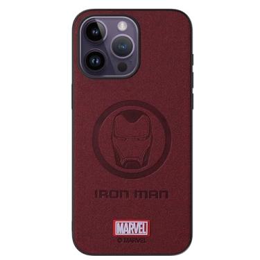 Imagem de IRON SPIDER Capa para iPhone 15 Plus com personagem de super-herói compatível com iPhone 15 Plus capa de couro vermelho vinho (FERRO)
