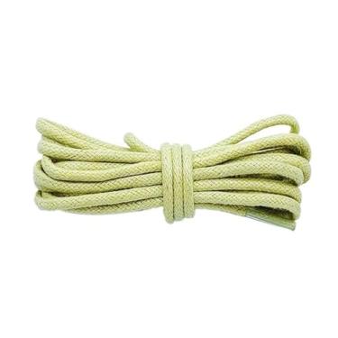 Imagem de Cotton Waxed Shoelaces Round Shoe Laces Boots Laces Round Formal Wear Shoe Laces (Color : 12 Mustard Yellow, Size : 60cm)