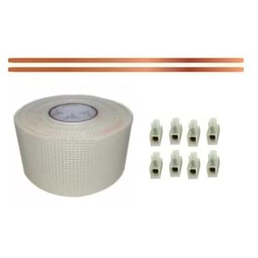 Imagem de Kit 1 Metro Eletrofita 2 Pistas 20a + 4 Conectores + Tela