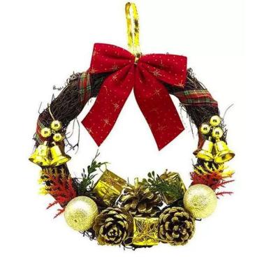 Imagem de Guirlanda Natal Porta Galhos Laço 23cm - Decoração