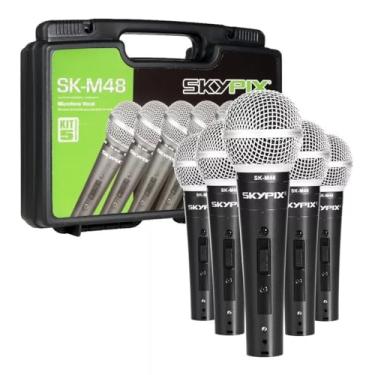 Imagem de Microfone de Mão SkyPix Kit c/ 5 peças Dinâmico Profissional