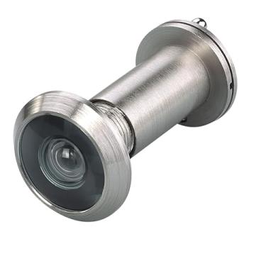 Imagem de TOGU TG2614YG-SN Visor de porta de 220 graus com cobertura de privacidade resistente para portas de 1-3/8" a 2-1/6", acabamento em níquel escovado