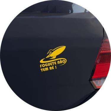 Imagem de Adesivo de Carro Foguete Não Tem Ré - Cor Azul - Melhor Adesivo, Amare