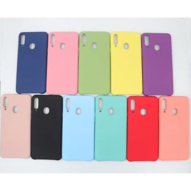 Imagem de Capa Capinha Silicone A20S Colorida Aveludada - c capas, nude
