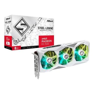 Imagem de Placa de Vídeo RX 7600 Steel Legend ASRock AMD Radeon, 8GB GDDR6,  ARG