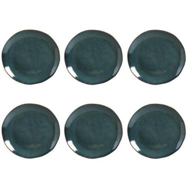 Imagem de Conjunto de Pratos Rasos 06 Peças Orgânico Oceano Porto Brasil